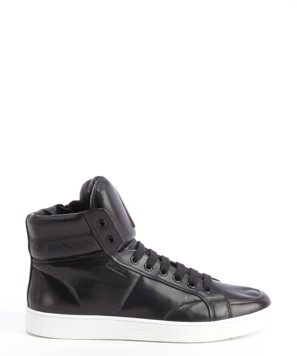 prada black and white shoes