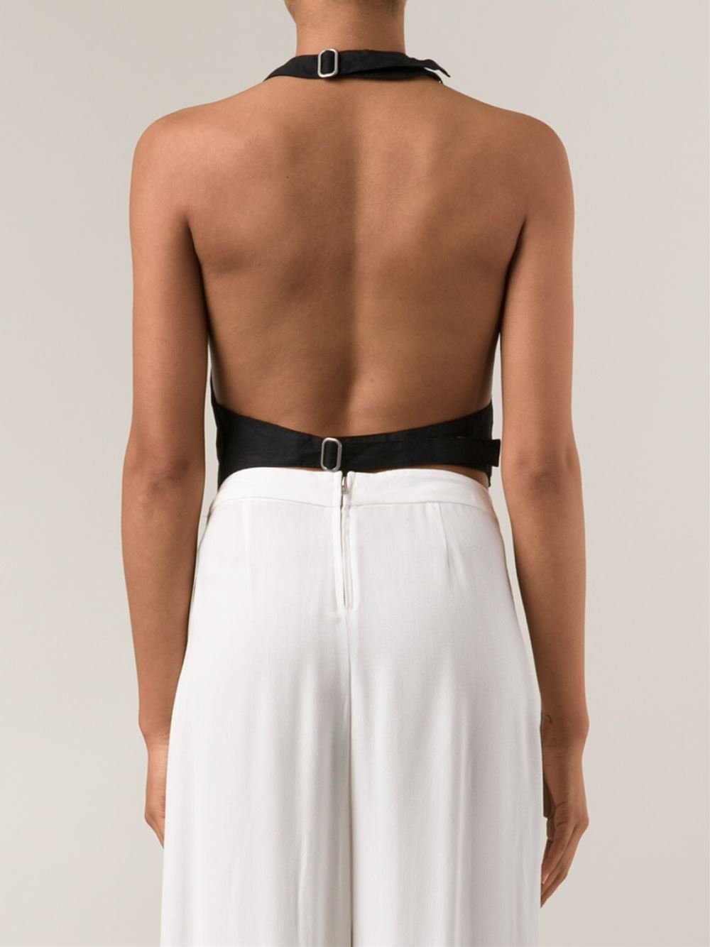 Lyst Current/Elliott Open Back Suit Vest in Black
