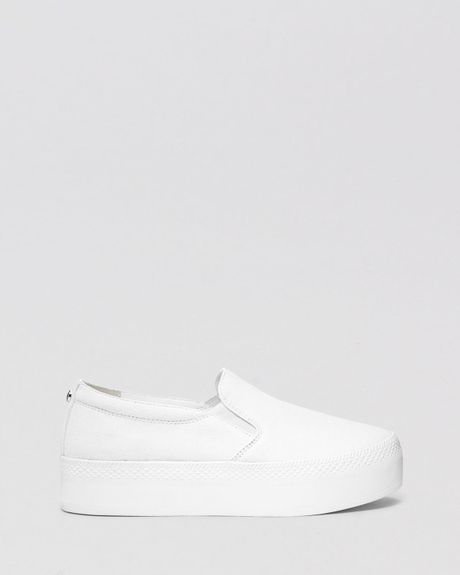 Michael Michael Kors Flat Platform Slip On Sneakers Boerum in White ...