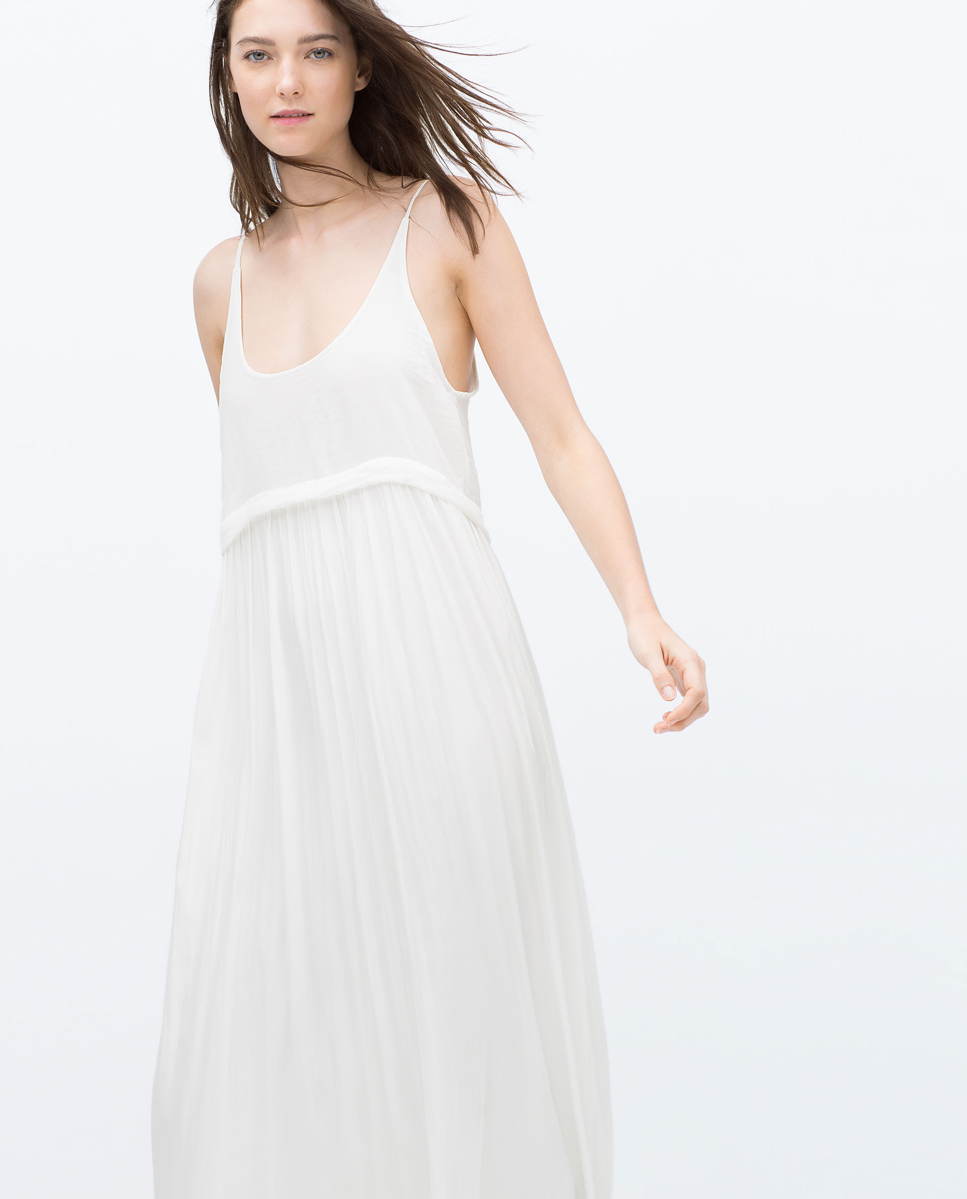 Long white dress zara