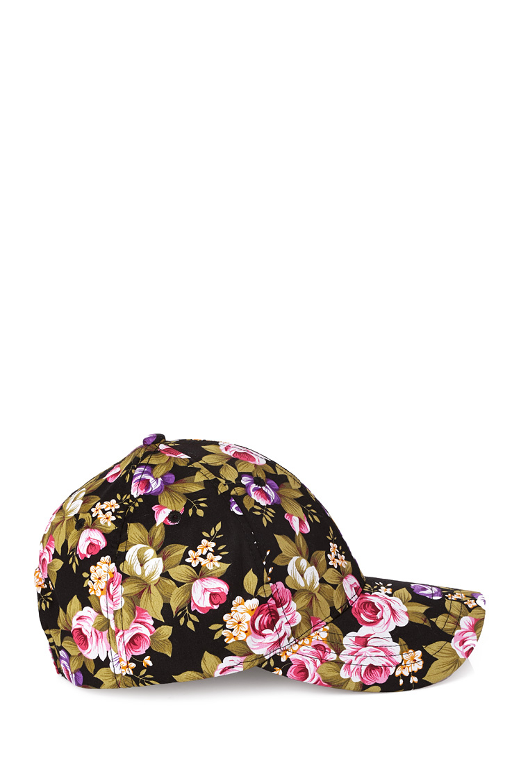 Forever 21 Floral Baseball Cap in Black for Men | Lyst