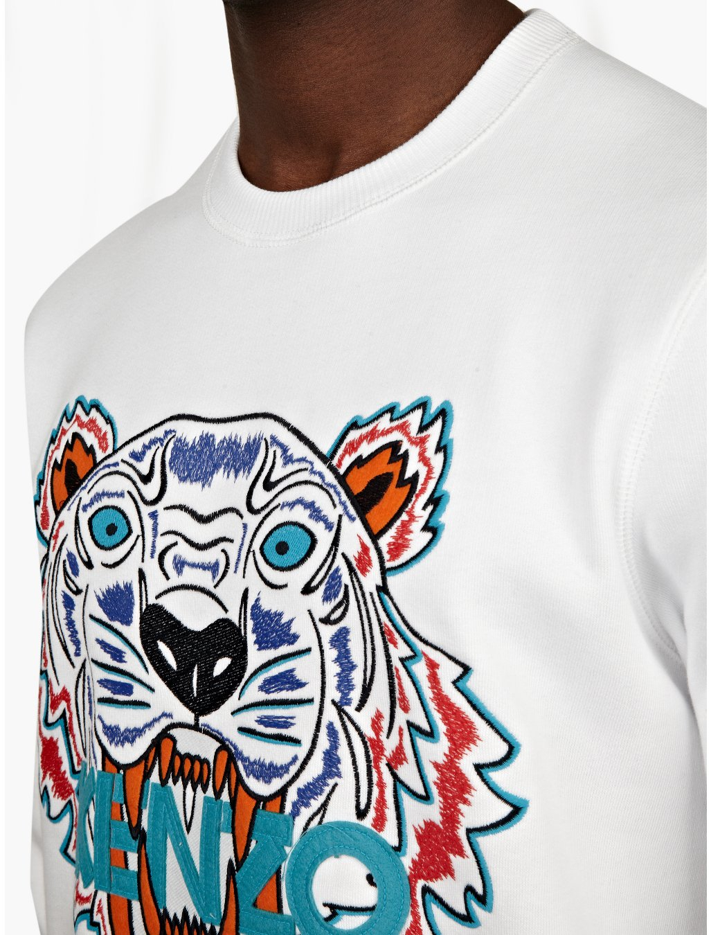 Kenzo Mens White Tiger Print Sweatshirt in White for Men Lyst