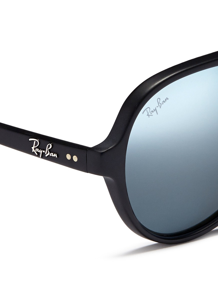 Lyst Ray Ban Matte Plastic Aviator Sunglasses In Metallic For Men