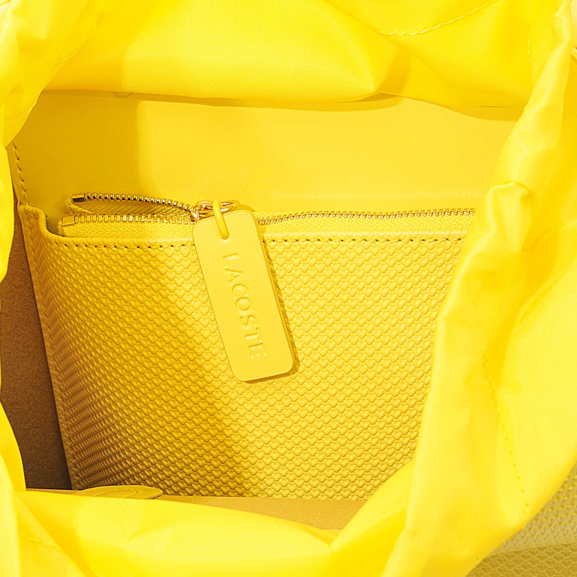 lacoste yellow tote bag