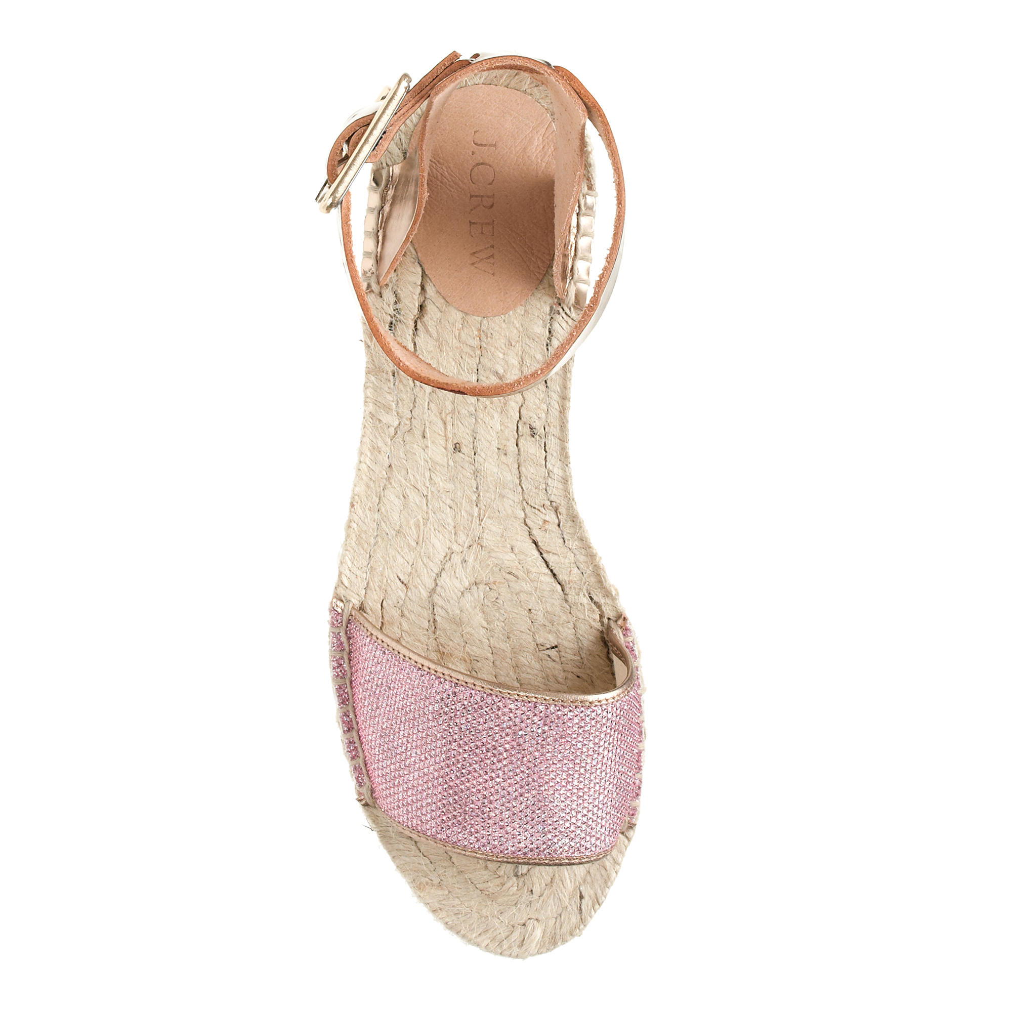 glitter flats with ankle strap