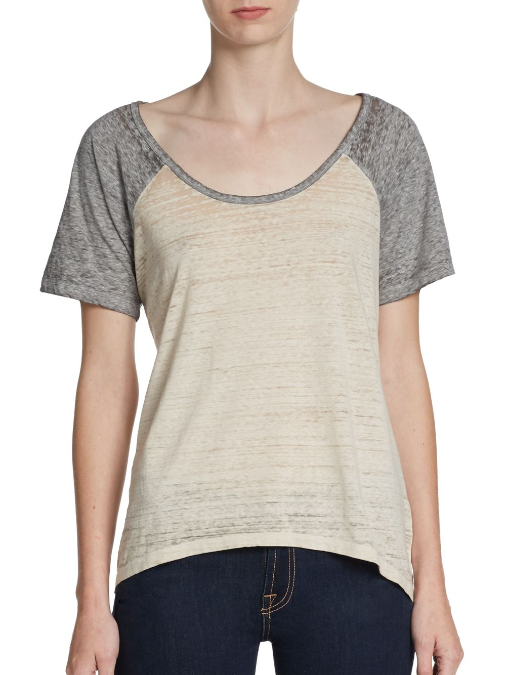 Threads for Thought Colette Slub-knit Tee in Natural