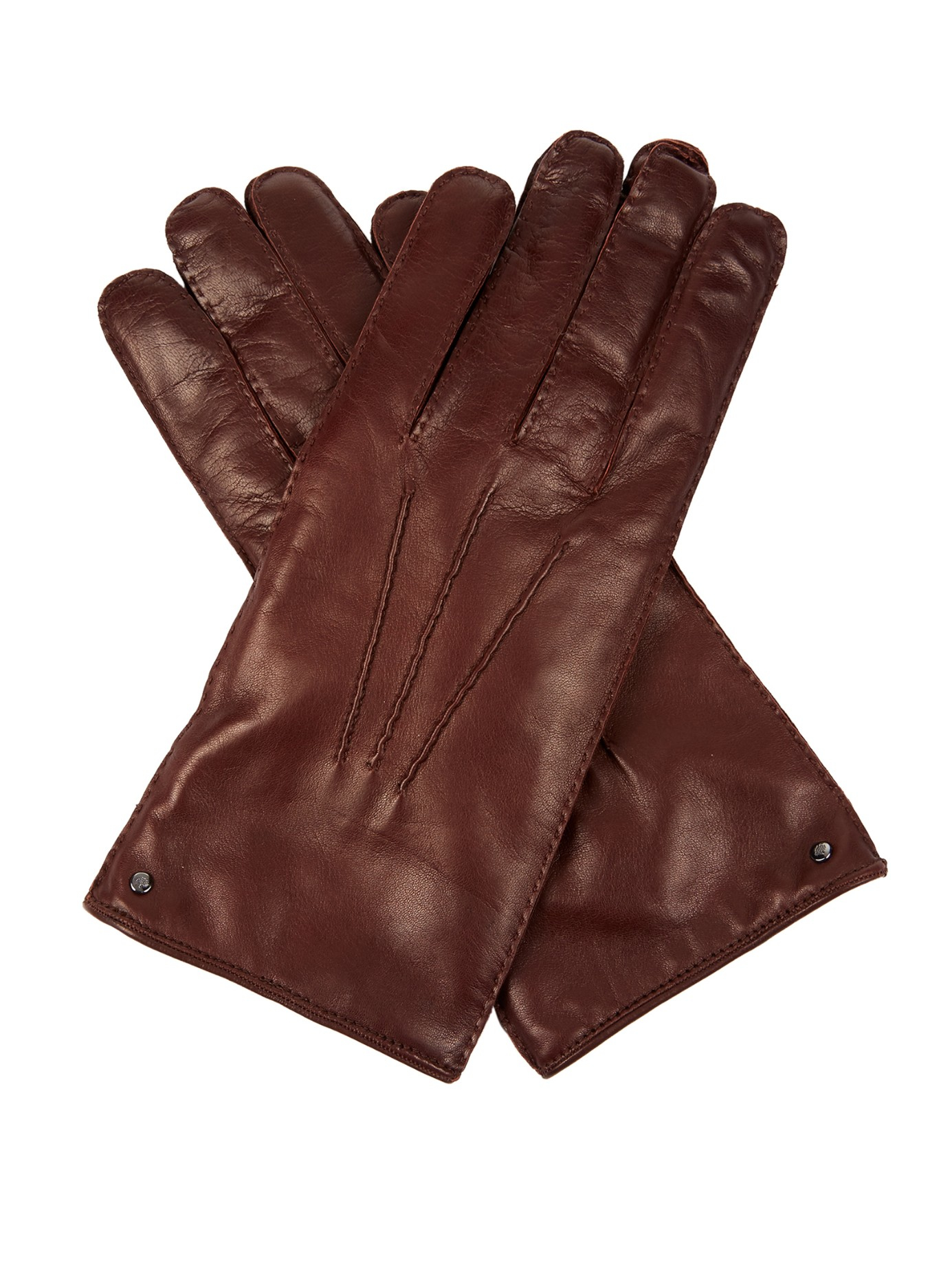 Mulberry Leather Gloves in Brown for Men Lyst