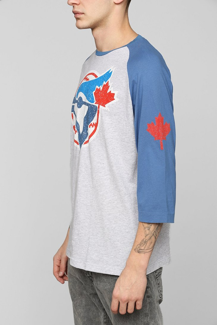 Urban outfitters Toronto Blue Jays Raglan Tee in Blue for Men | Lyst