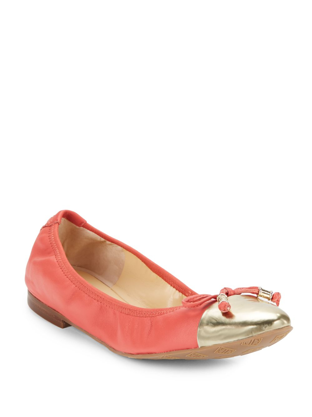 ivanka flats shoes lyst ivanka mettalic cap toe ballet flats in pink ivanka flats shoes lyst ivanka mettalic cap toe ballet flats in pink