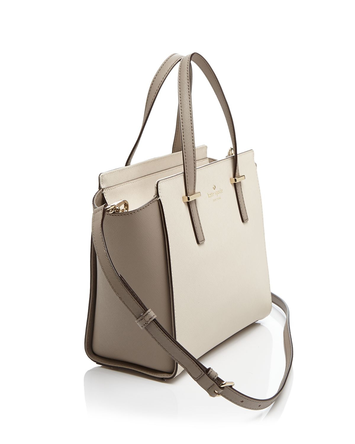 lyst kate spade new york satchel cedar small hayden colorblock in gray lyst kate spade new york satchel cedar small hayden colorblock in gray