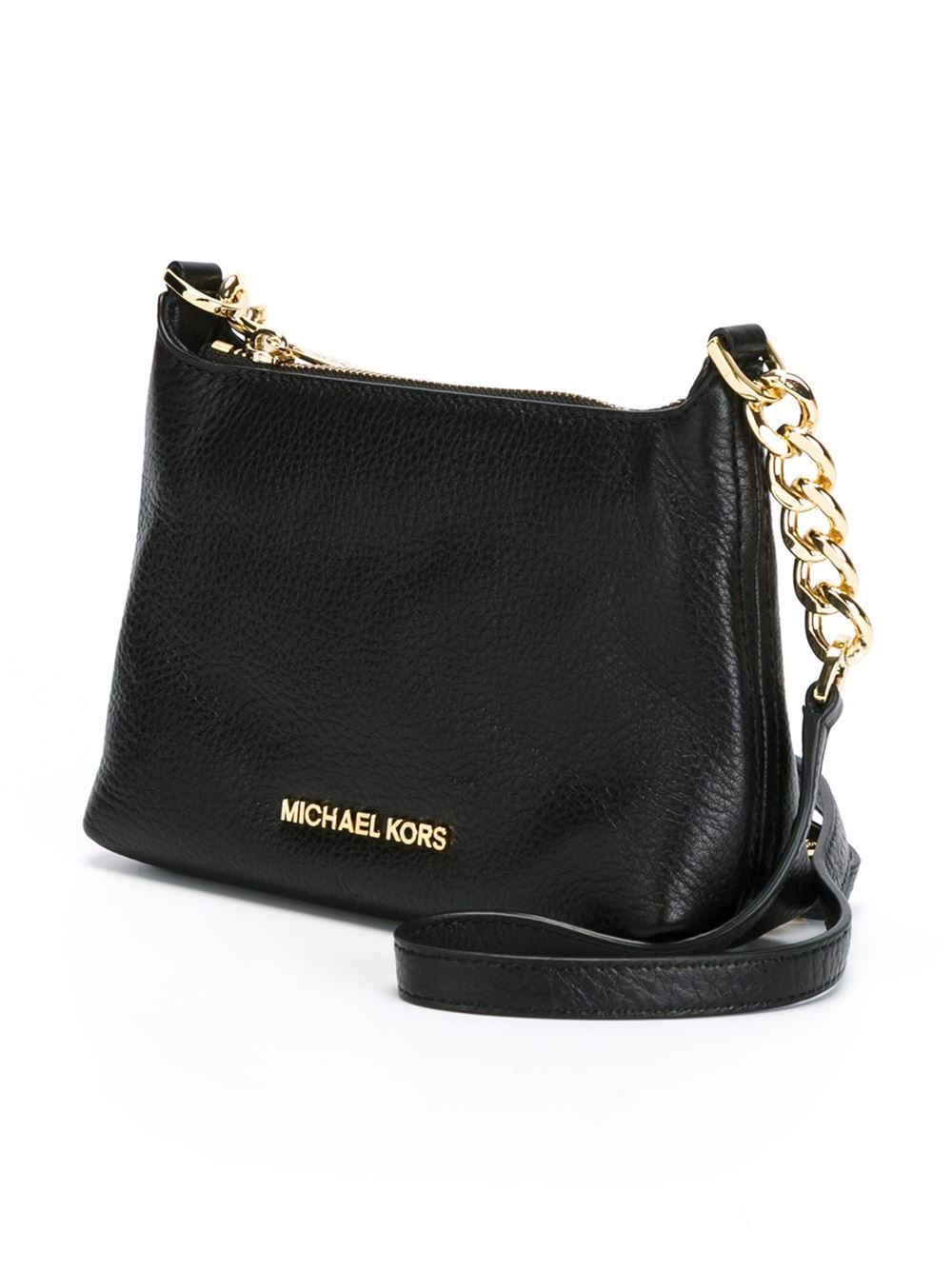 Michael michael kors Bedford Leather CrossBody Bag in Black Lyst