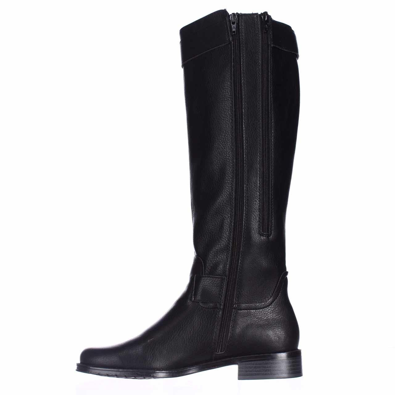 Lyst - Aerosoles Ride Around Expandable Calf Ridging Boots in Black