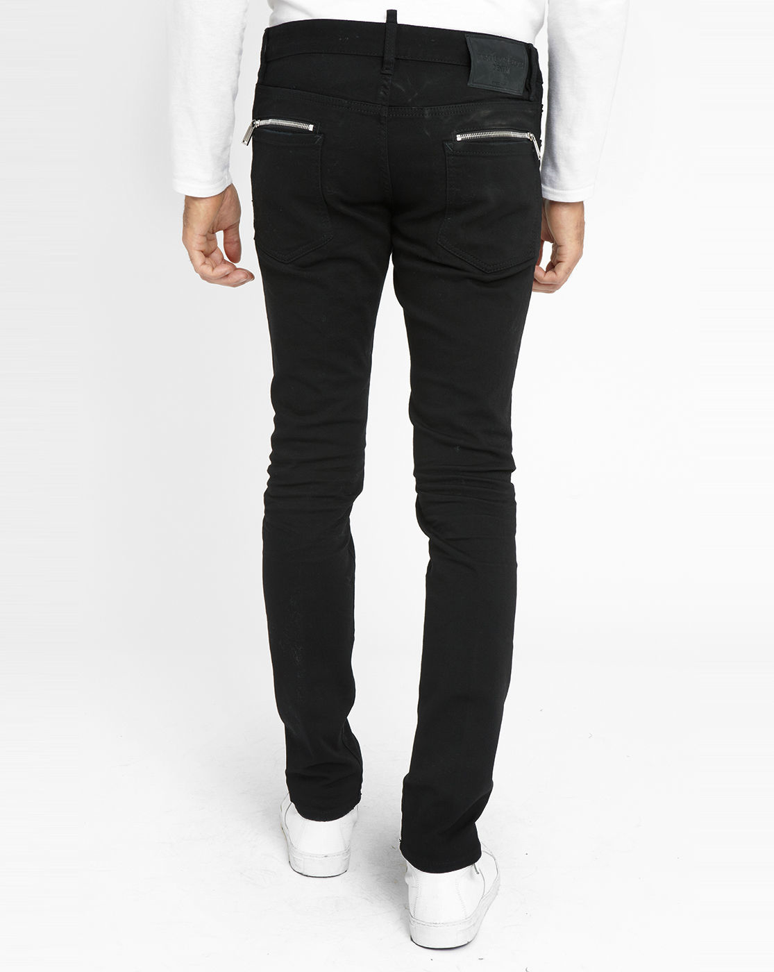 Dsquared² Black Cool Guy Zipped Back Pockets Jeans in Black for Men | Lyst