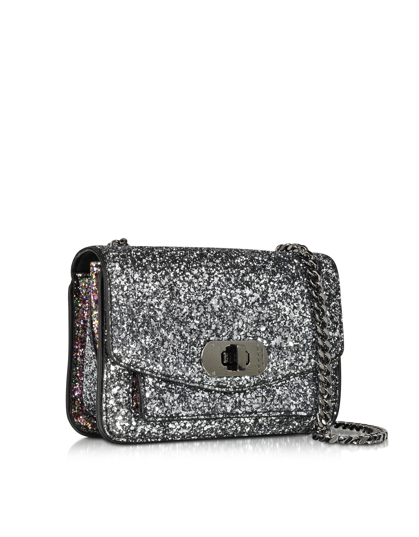 Lyst Zadig & Voltaire Extra Small Skinny Love Gray Glitter Shoulder