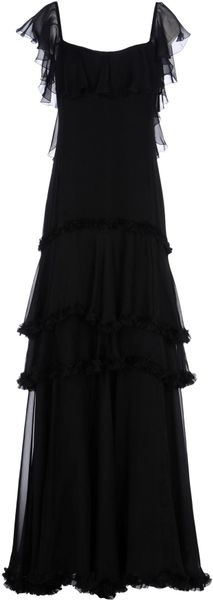 D&g Long Dress in Black | Lyst