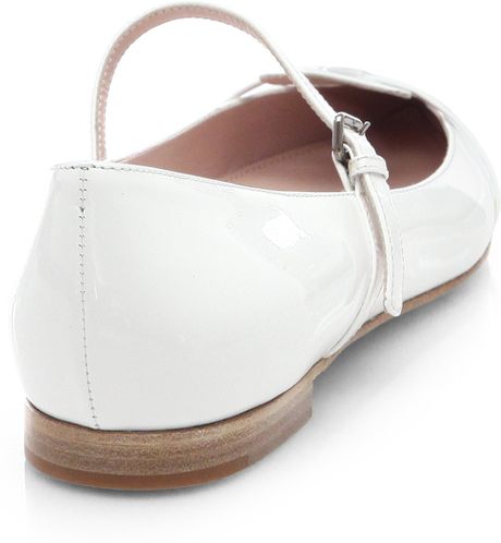 miu miu white flats