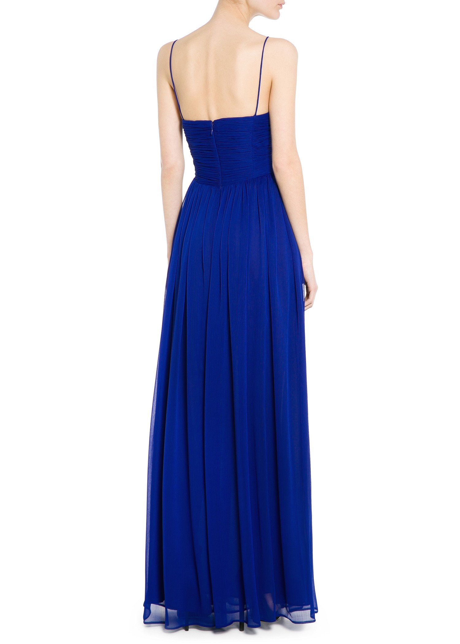 Lyst - Mango Draped Neckline Gown in Blue