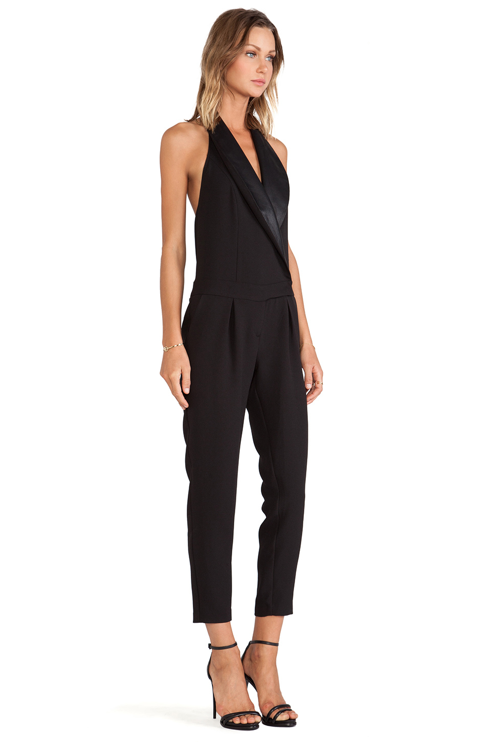 Lyst - Bcbgeneration Tuxedo Halter Jumpsuit in Black