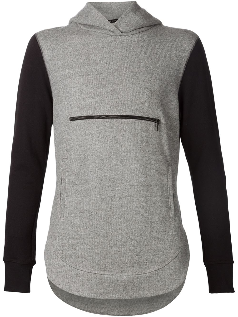 Lyst - John elliott Front Zip Pocket Hoodie in Gray for Men