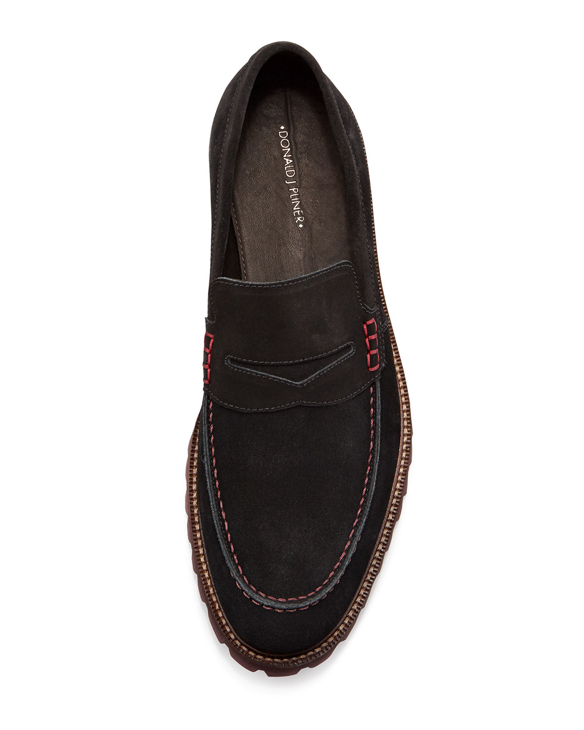 Lyst - Donald J Pliner Elton Washed Suede Loafer in Black for Men