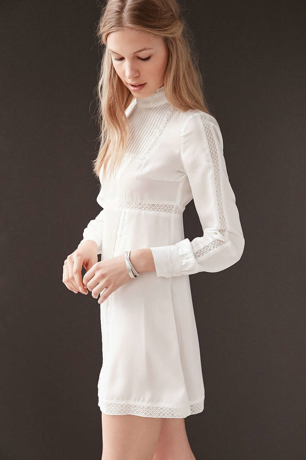 Download Lyst - Alice & Uo Gina Victorian Mock-neck Dress in White