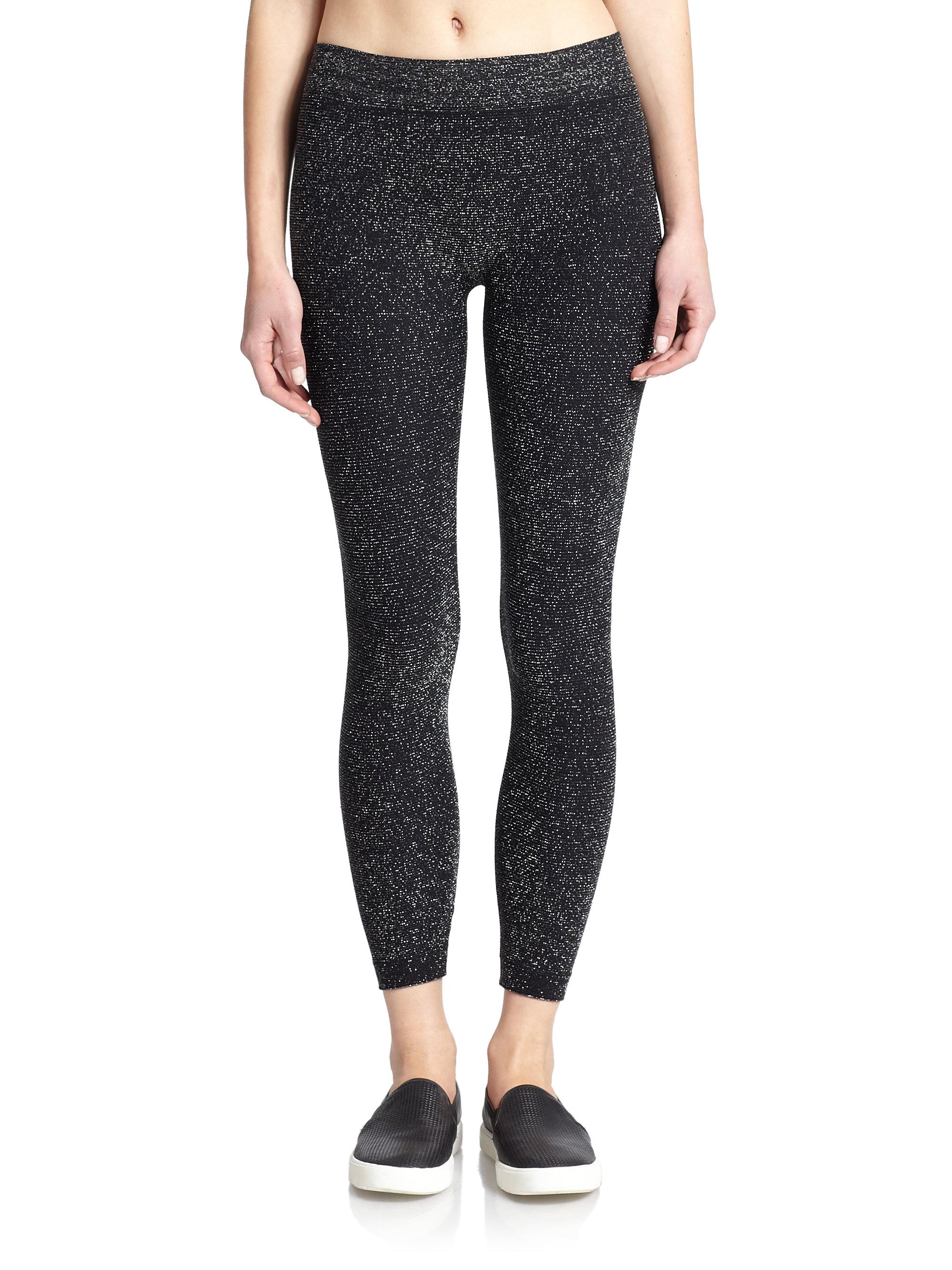 black glitter leggings women