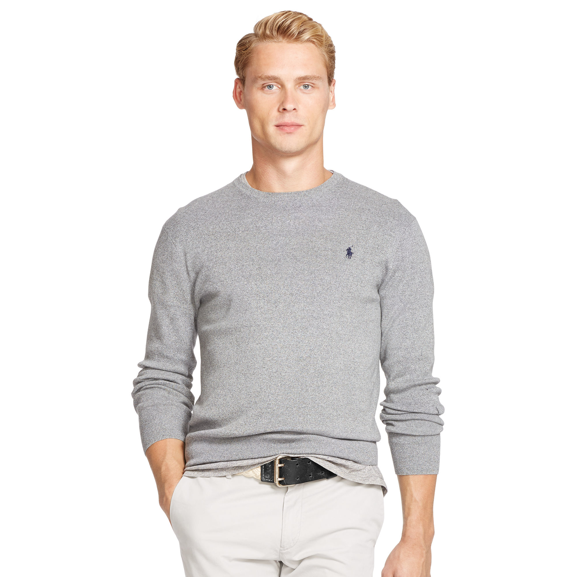 Lyst Polo  Ralph  Lauren  Pima Cotton Crewneck Sweater in 