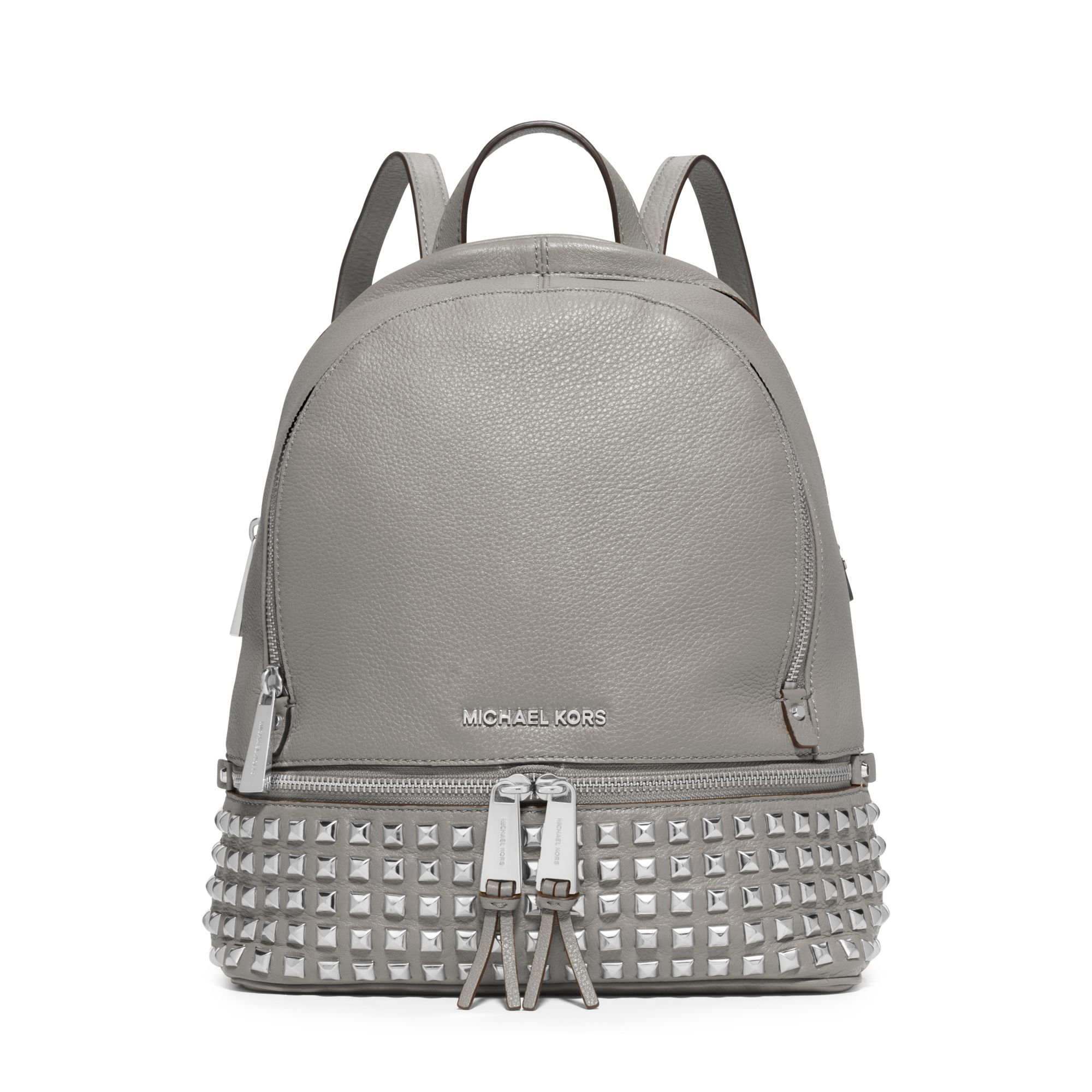 Michael kors Rhea Small Studded Leather Backpack in White | Lyst