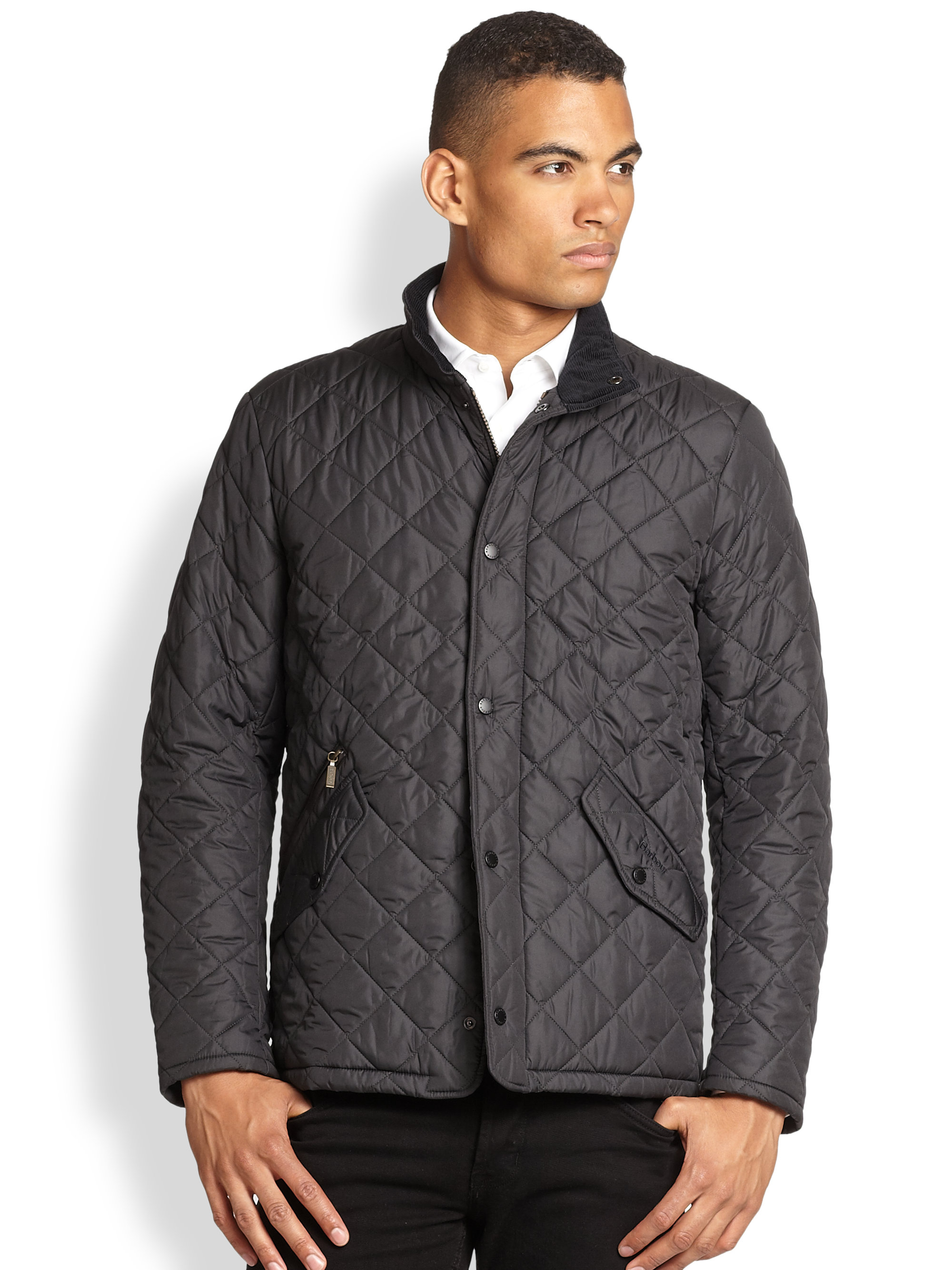 Barbour Chelsea Quilted Sports Jacket in Blue for Men | Lyst