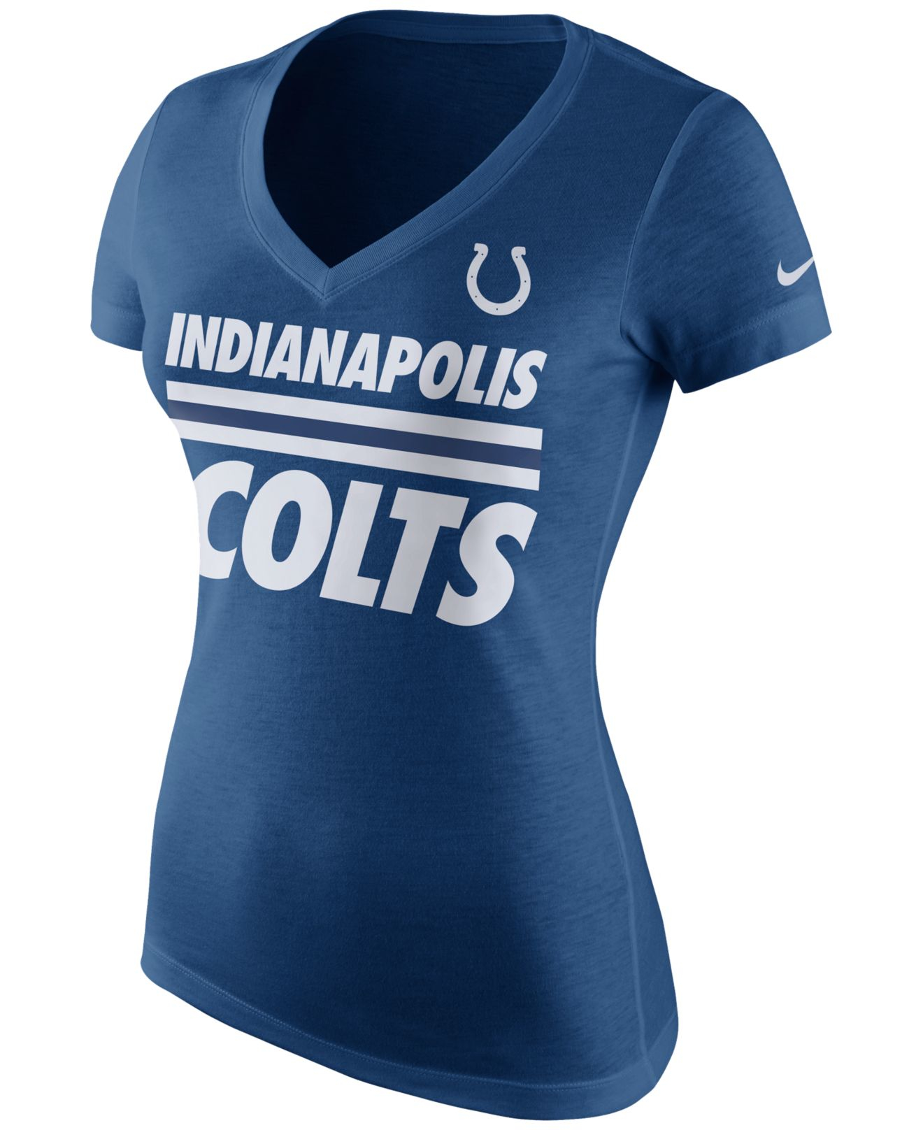 Lyst Nike Women S Indianapolis Colts Team Stripe T Shirt In Blue