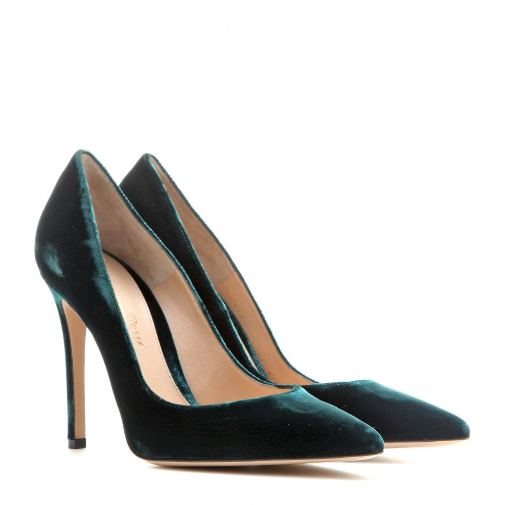 Gianvito Rossi Velvet Pumps in Green Lyst