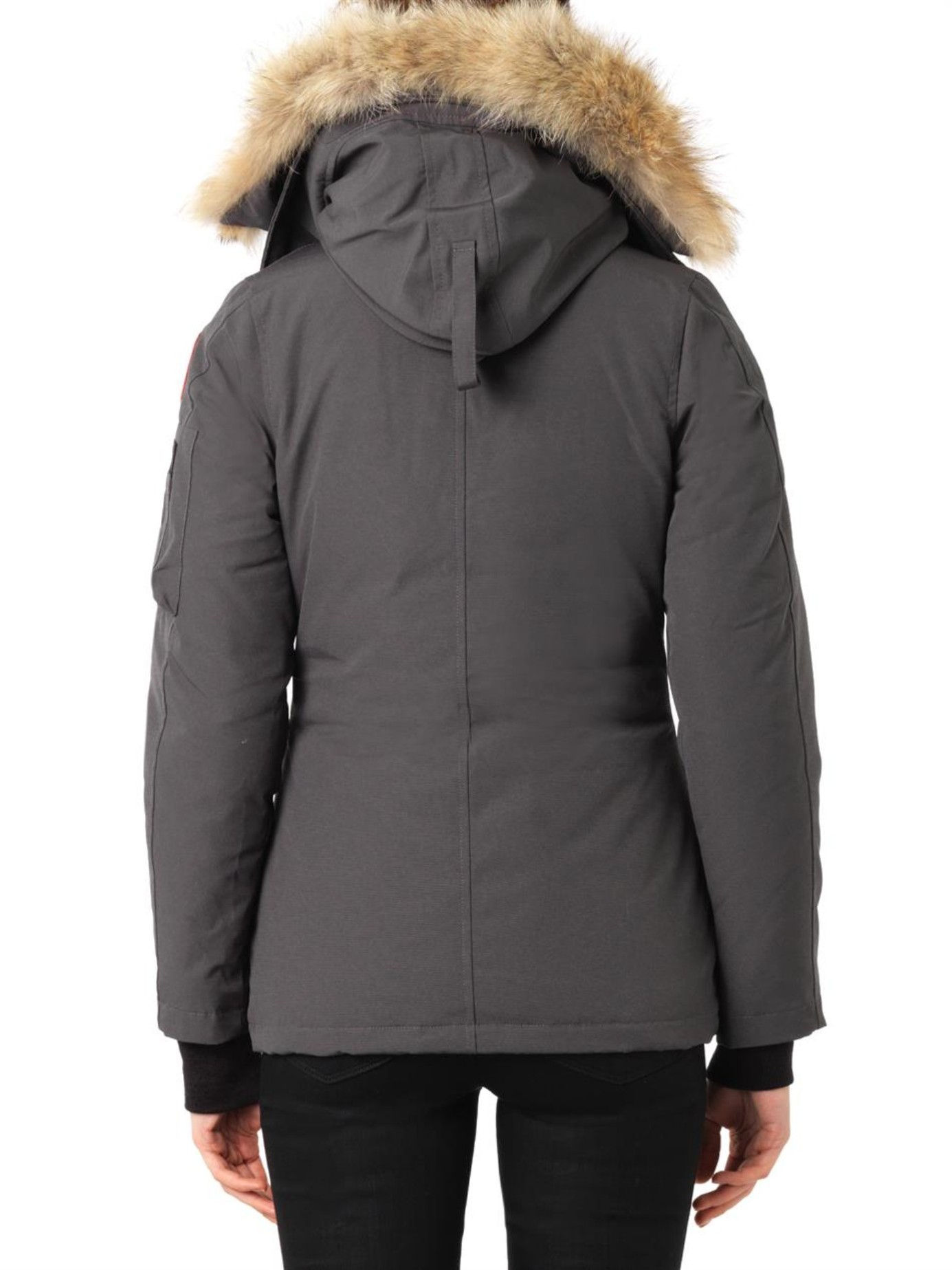 Canada Goose Montebello Fur Trimmed Down Jacket In Gray Lyst