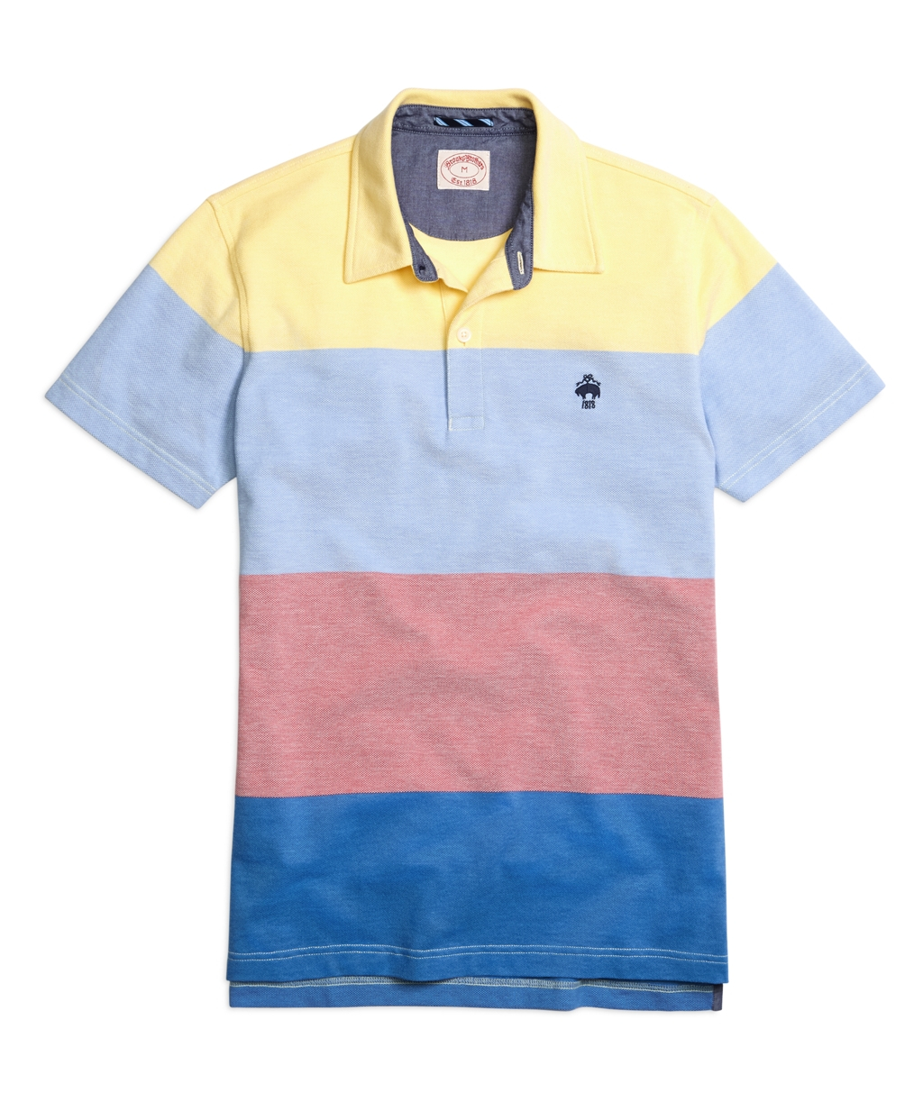 Brooks brothers Bar Stripe Button-down Polo Shirt in Blue for Men | Lyst