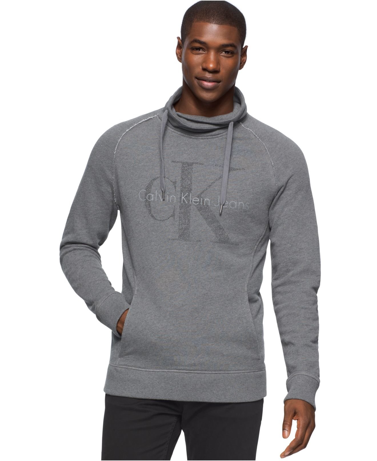 Lyst - Calvin Klein Jeans Men's Vintage Logo Graphic-print Funnel-neck ...