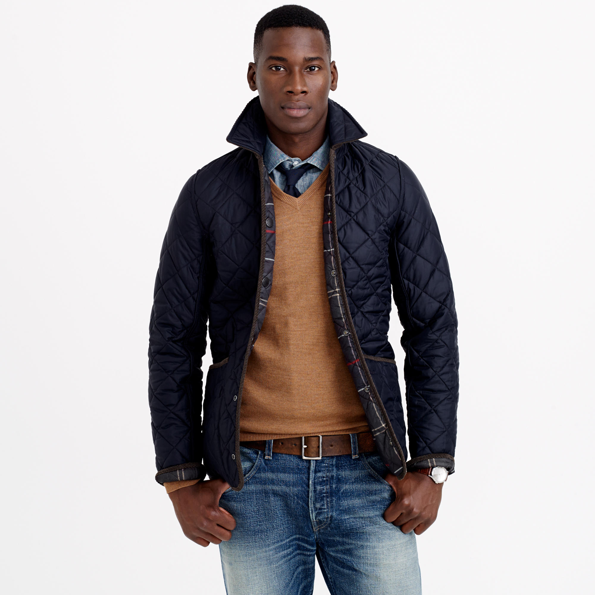 J.crew Barbour® Tissington Quilted Jacket in Gray for Men | Lyst