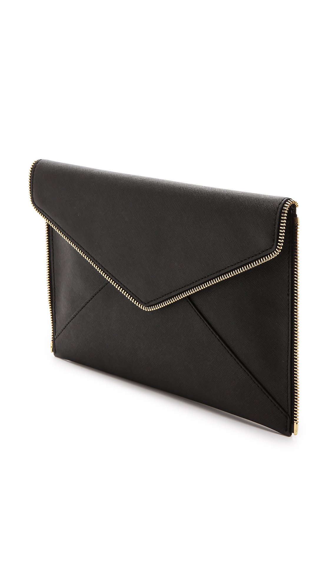 rebecca minkoff leo clutch gold