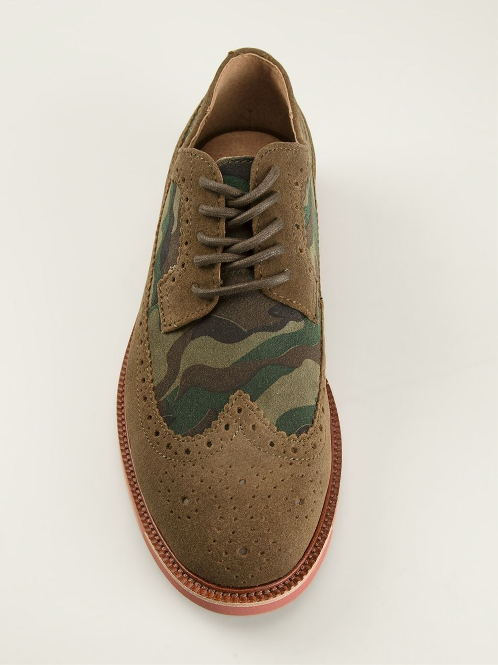 Lyst - Polo Ralph Lauren Camouflage Brogues in Green for Men