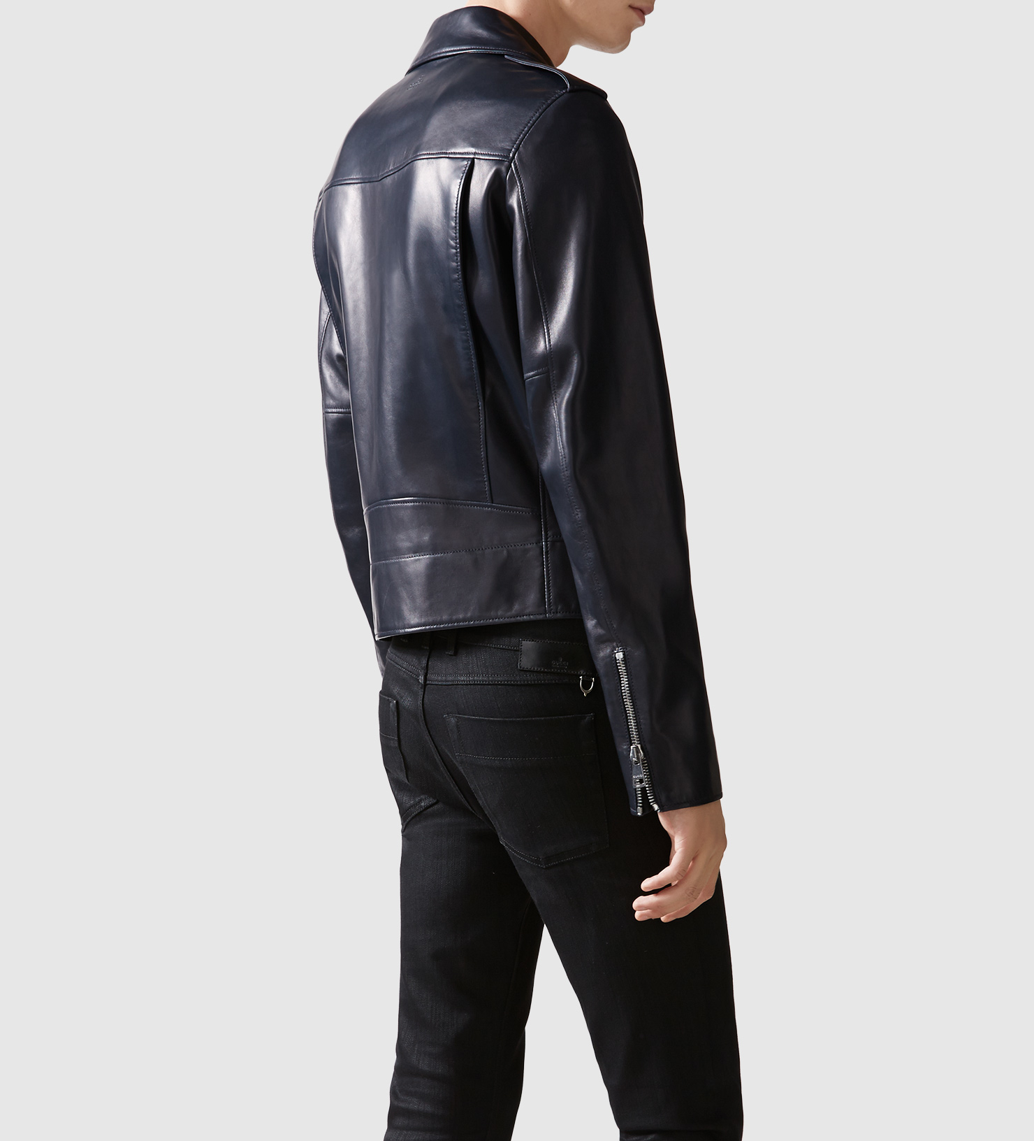 Gucci Leather Biker Jacket In Black For Men Lyst Gallery