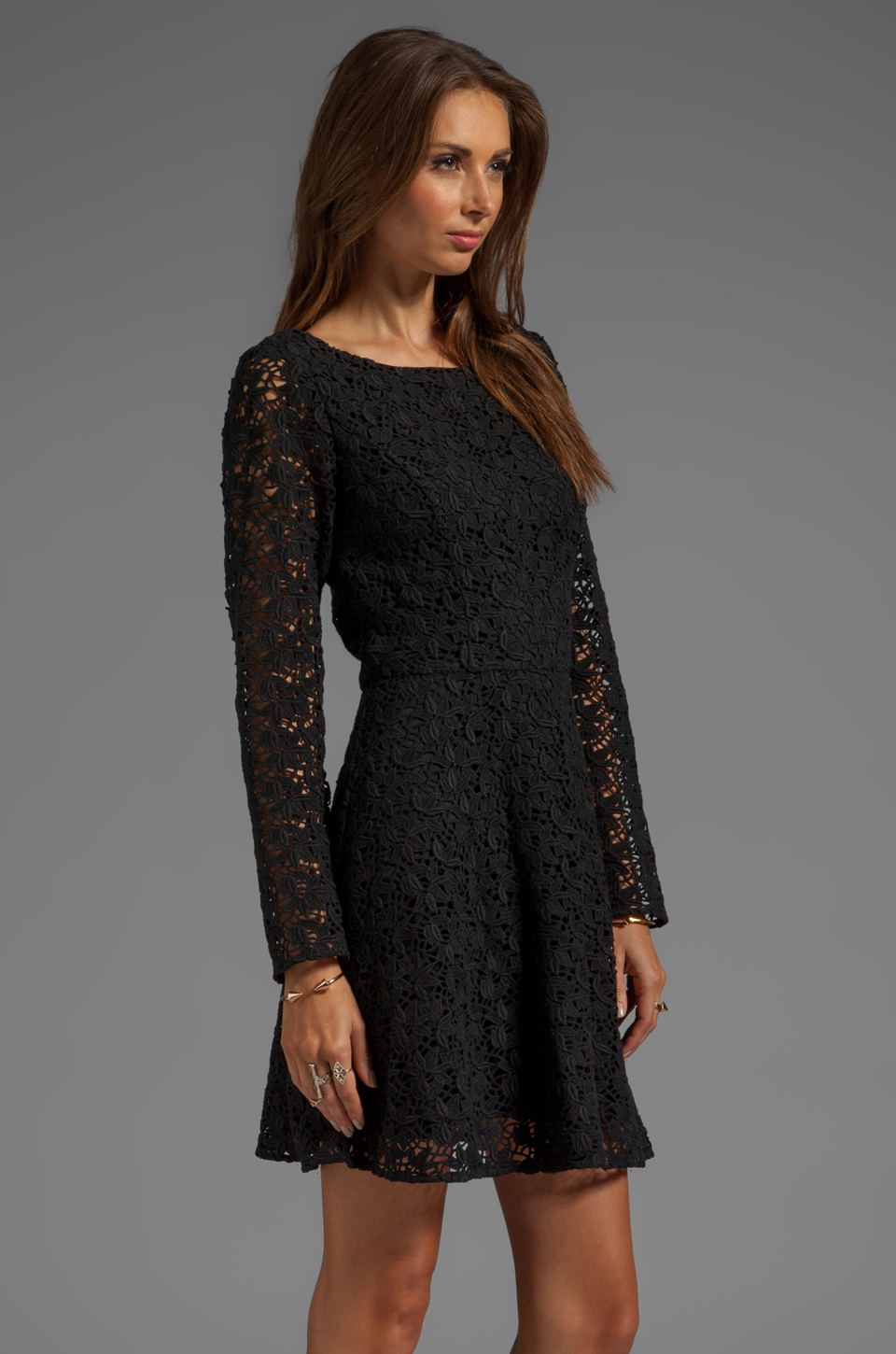 Lyst - Joie Heavy Cotton Lace Palmira Dress in Black in Black