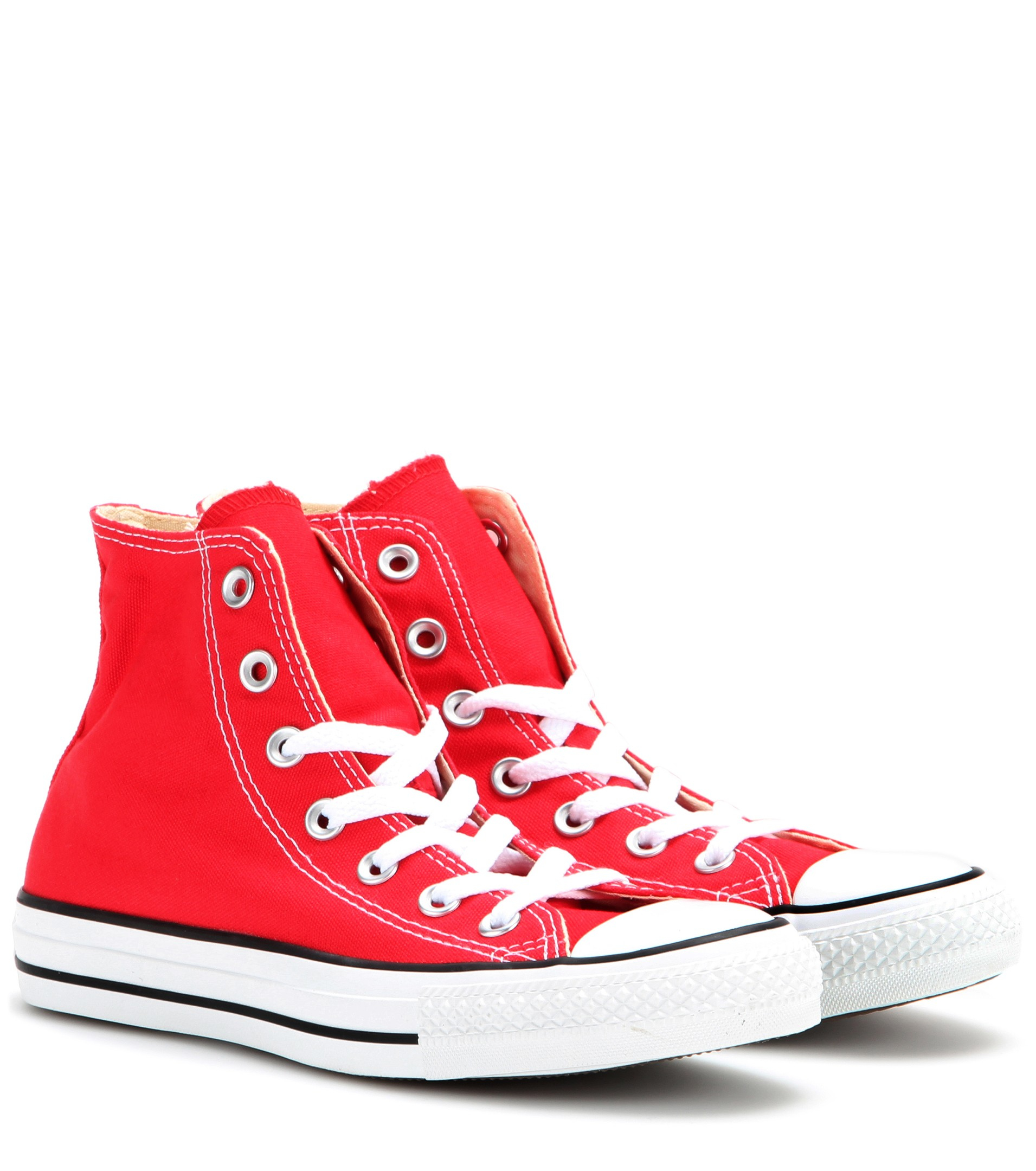 red hi top converse