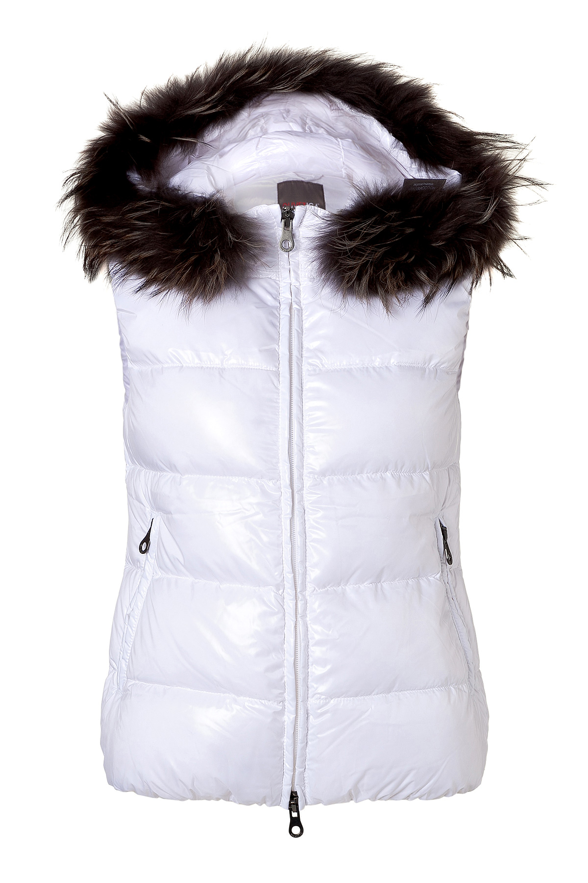 Duvetica Goccia Down Vest With Fur Trim in White Lyst