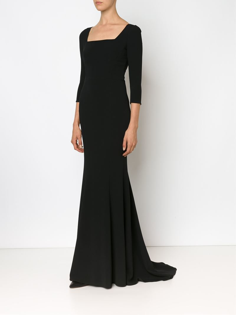 Lyst - Dolce & gabbana Trumpet Style Evening Gown in Black