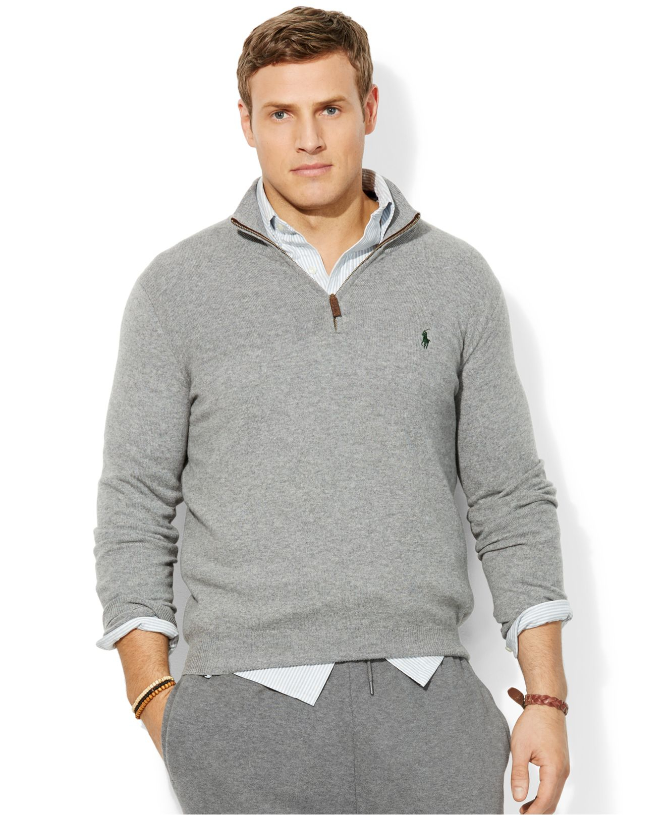 mens ralph lauren quarter zip