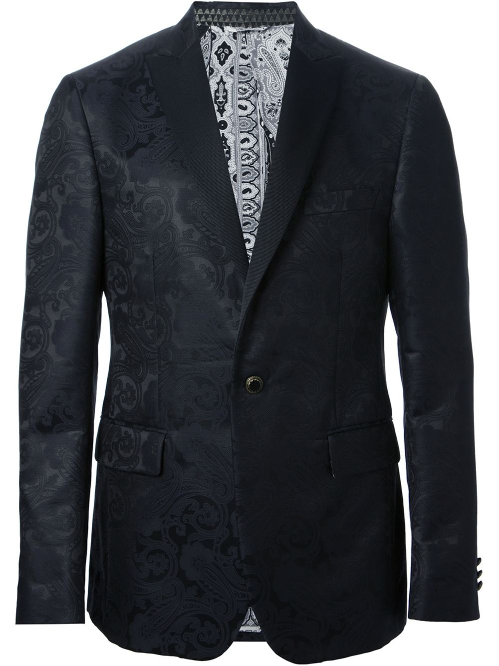 Etro Twopiece Baroque Suit in Black for Men | Lyst