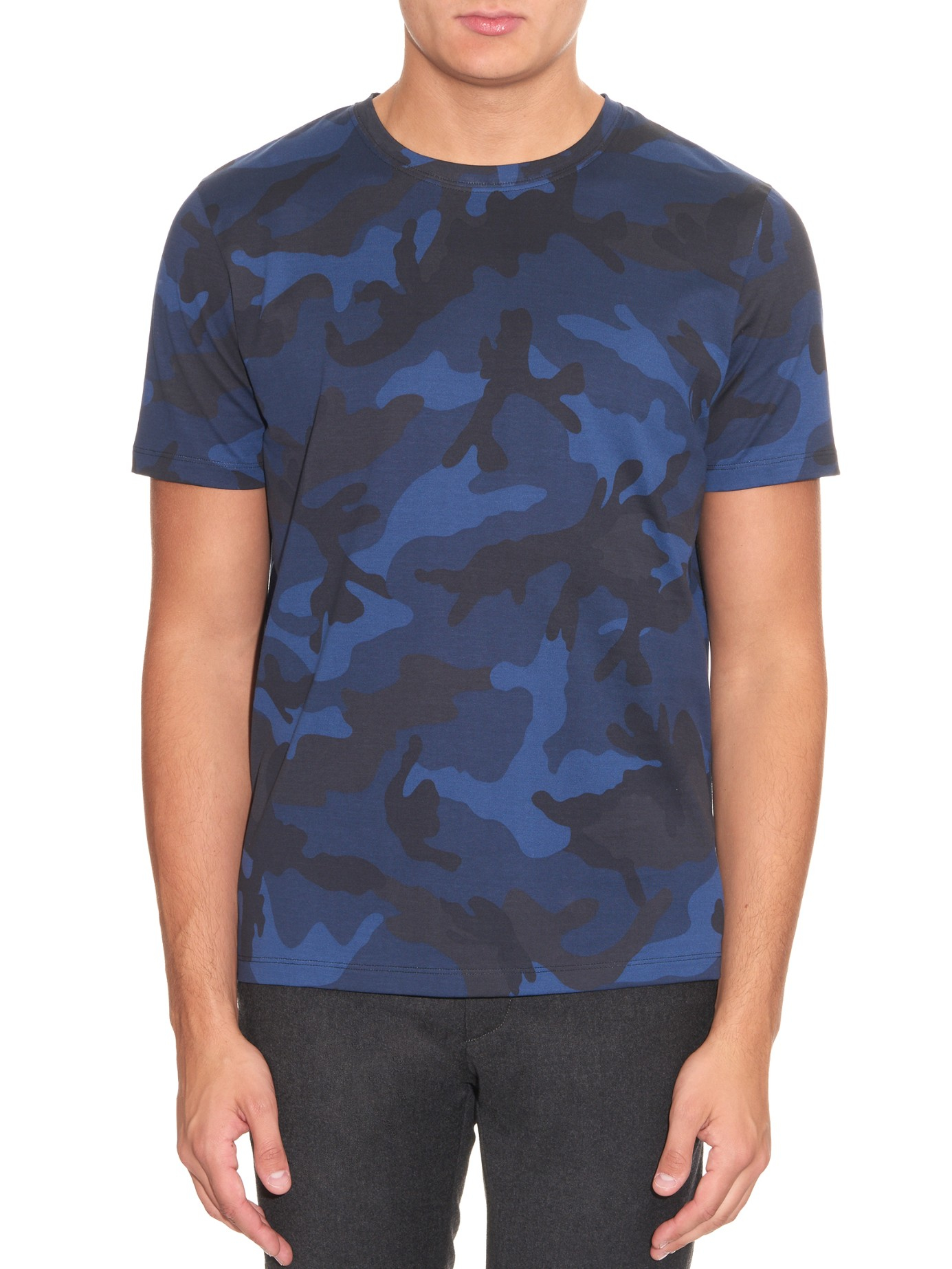 valentino blue camo t shirt