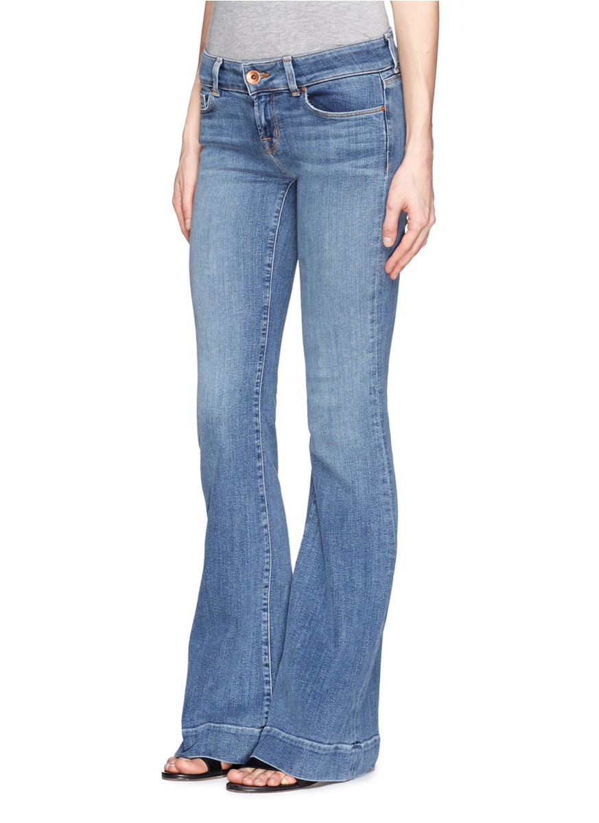 J Brand Love Story Bell-Bottom Jeans in Blue (Blue and Green) | Lyst