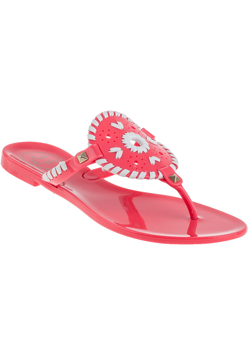 Jack rogers Georgica Jelly Sandal Bright Pink in Pink | Lyst