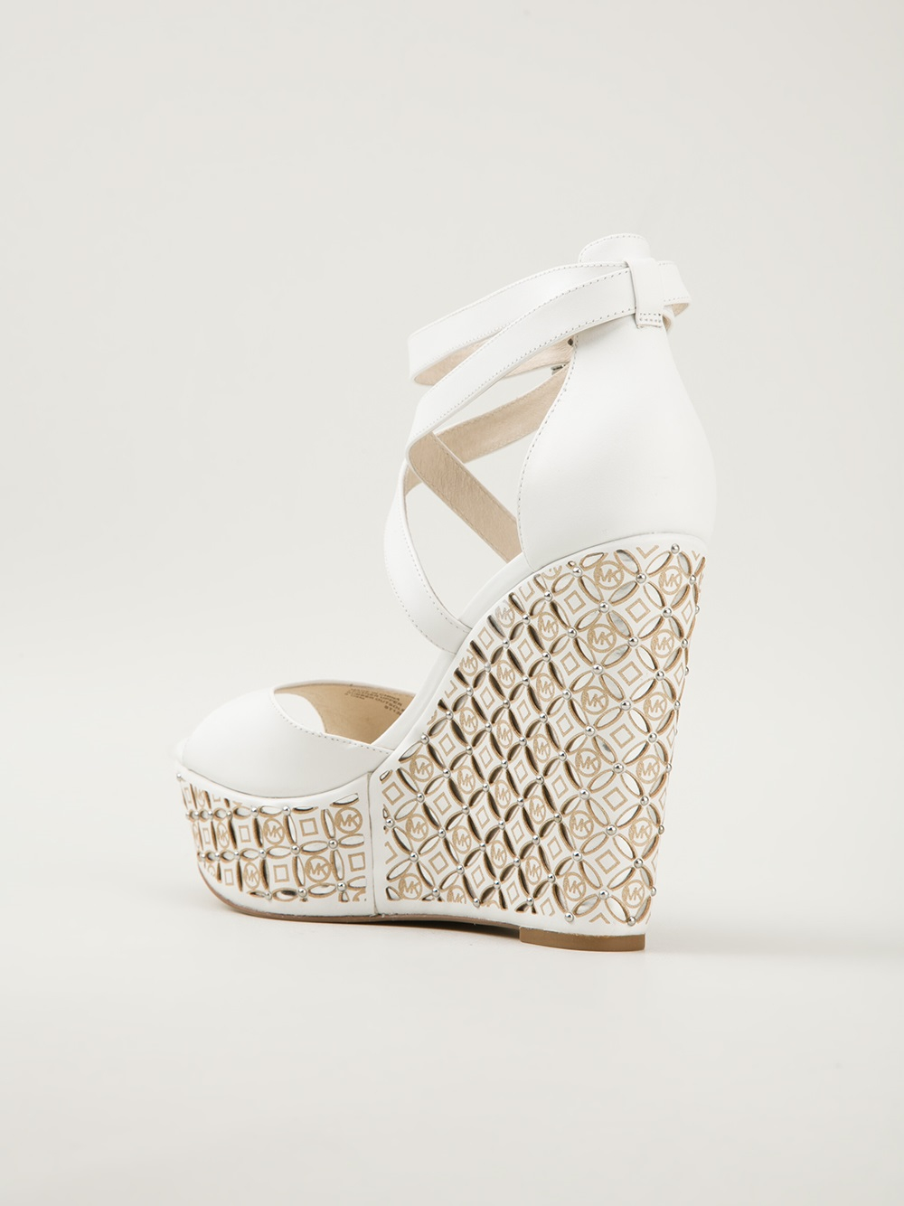 Lyst - Michael michael kors Wedge Sandal in White