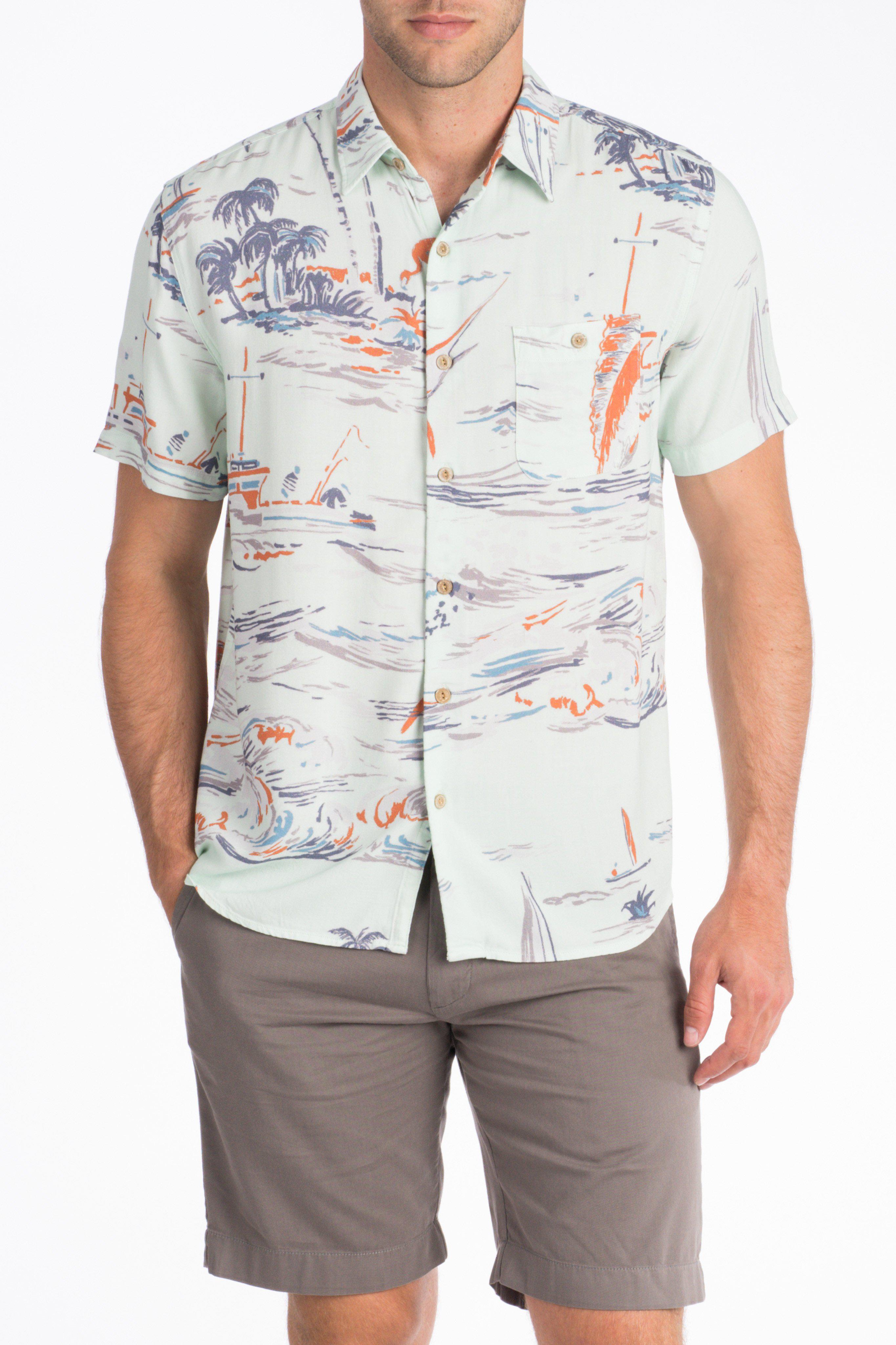 Lyst - Faherty Brand Rayon Hawaiian Shirt in White for Men