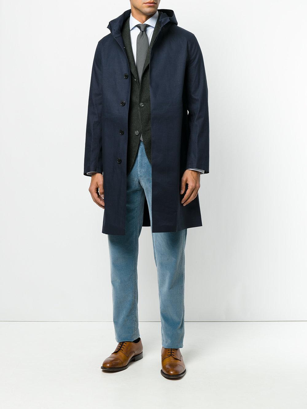 Lyst - Mackintosh Hooded Raincoat in Blue for Men